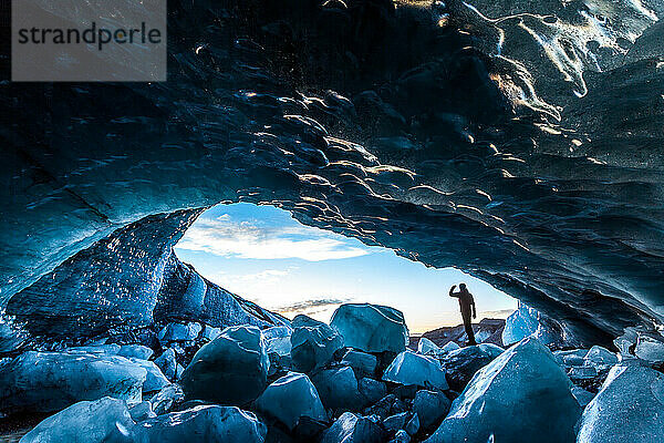 Gletschereishöhle  Svinafellsjokull-Gletscher  Skaftafell-Nationalpark  Island