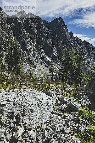 Blick auf die Berge der North Cascade Range