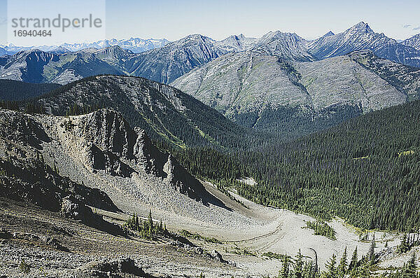 Blick auf die North Cascade Range von einem abgelegenen Abschnitt des Pacific Crest Trail