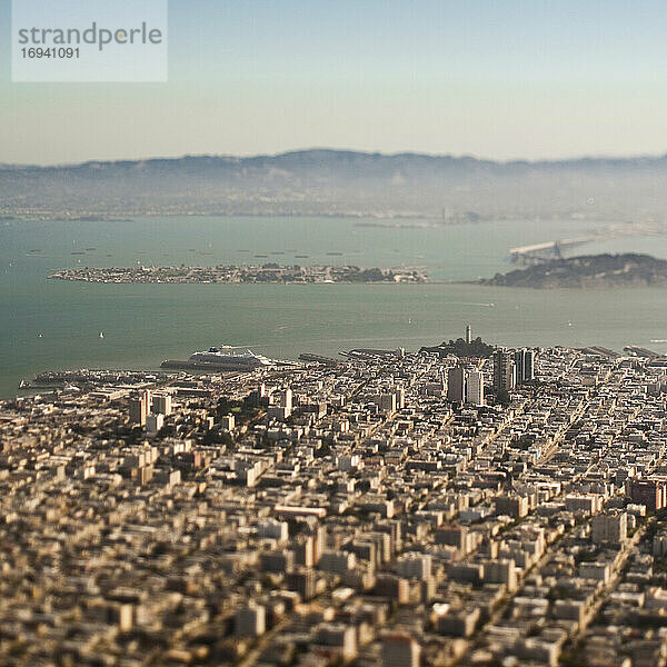 Luftaufnahme der Innenstadt von San Francisco.