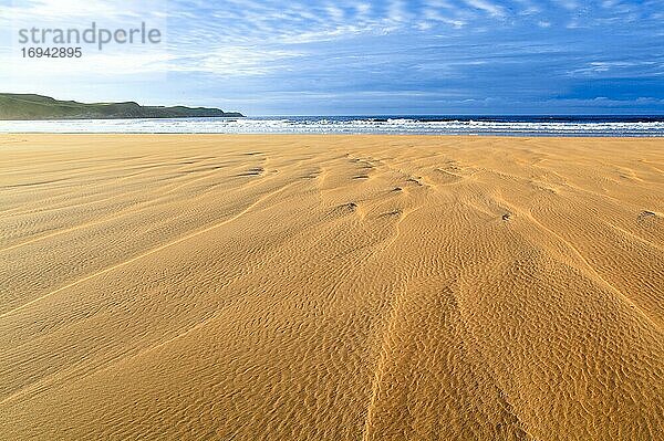 Sandstrand Küste  Sutherland  Schotland