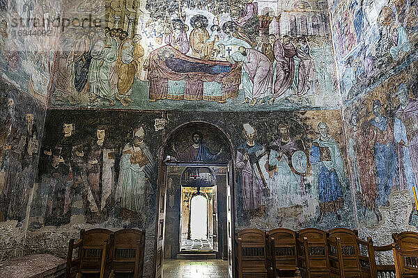 Schöne Wandmalereien  Sopocani Kloster  UNESCO Weltkulturerbe  Novi Pazar  Serbien  Europa