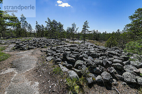 Sammallahdenmaeki  bronzezeitliche Begräbnisstätte  UNESCO-Weltkulturerbe  Finnland  Europa