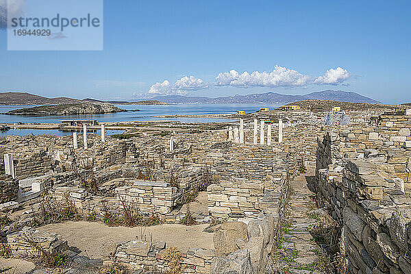 Delos  UNESCO-Weltkulturerbe  bei Mykonos  Kykladen  Griechische Inseln  Griechenland  Europa