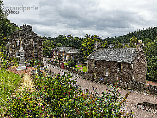 Die Industriestadt New Lanark  UNESCO-Weltkulturerbe  Schottland  Vereinigtes Königreich  Europa