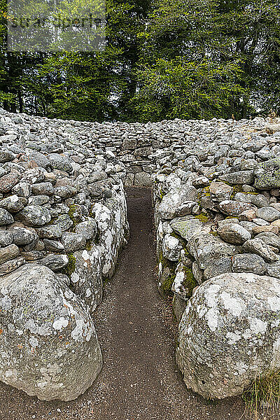 Clava cairn  bronzezeitliches Rundkammergrab  Inverness  Highlands  Schottland  Vereinigtes Königreich  Europa
