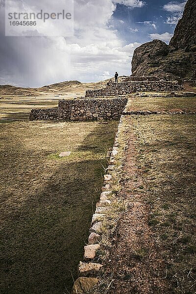 Pukara Inka-Ruinen in Pucara  Region Puno  Peru