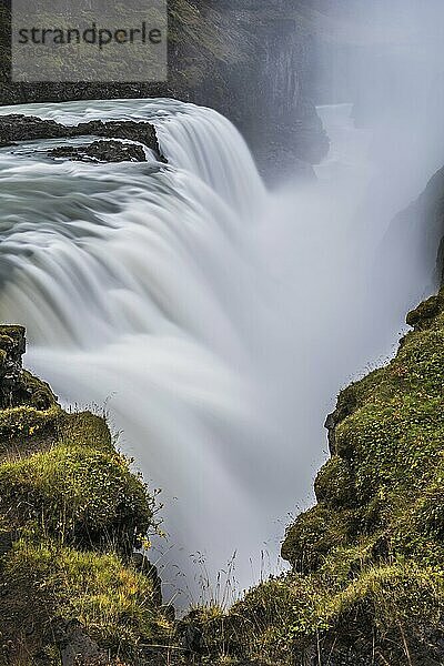 Gullfoss-Wasserfall in der Schlucht des Hvita-Flusses  Der Goldene Kreis  Island