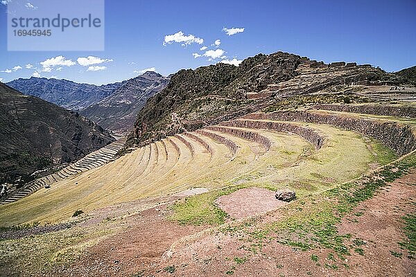 Pisac Inka-Ruinen  Heiliges Tal der Inkas (Urubamba-Tal)  in der Nähe von Cusco  Peru