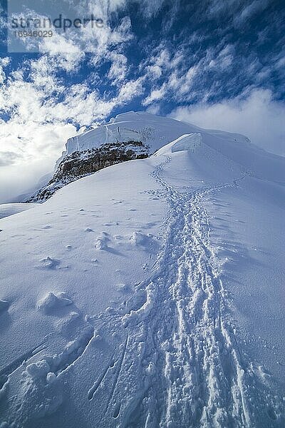 Yanasacha-Wand auf ca. 5.500 m auf dem Vulkan Cotopaxi  Cotopaxi-Nationalpark  Provinz Cotopaxi  Ecuador