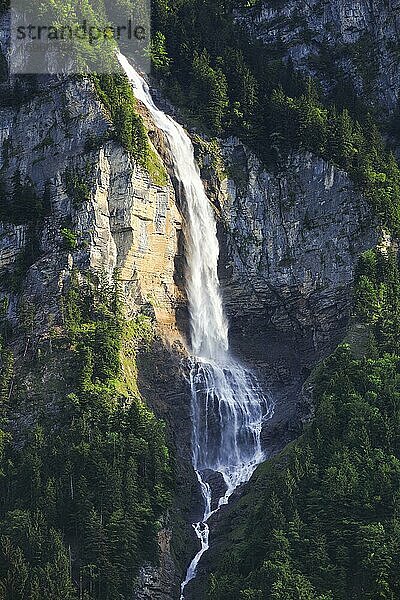 Wasserfall in Berner Alpen  Schweiz  Europa