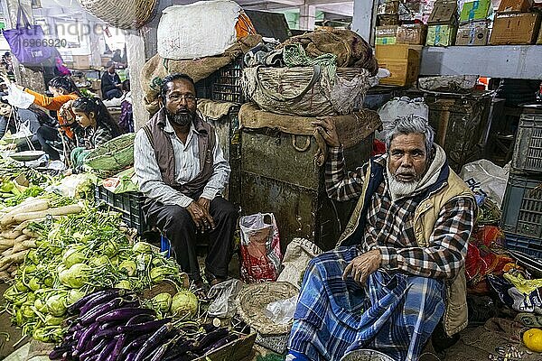 Markt in Aizawl  Mizoram  Indien  Asien