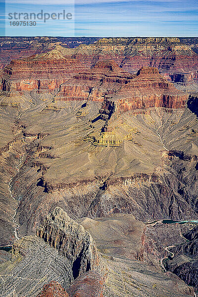 Idyllische Aufnahme des Grand Canyon entlang der Hermit Road  Grand Canyon National Park  Arizona  USA