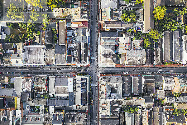 New Orleans French Quarter am Morgen von oben