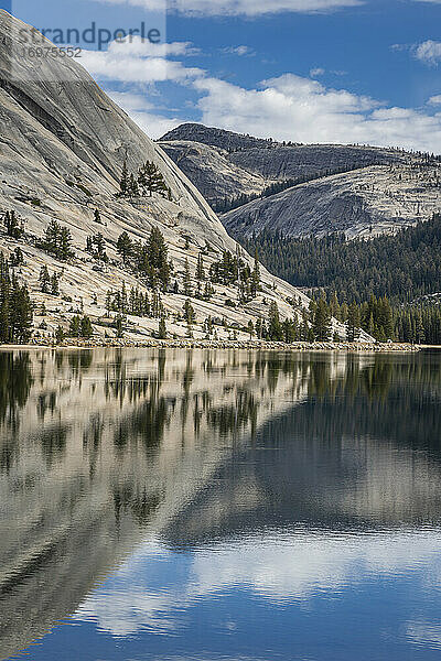 Idyllische Aufnahme des Tenaya Lake  Yosemite National Park  Kalifornien  USA
