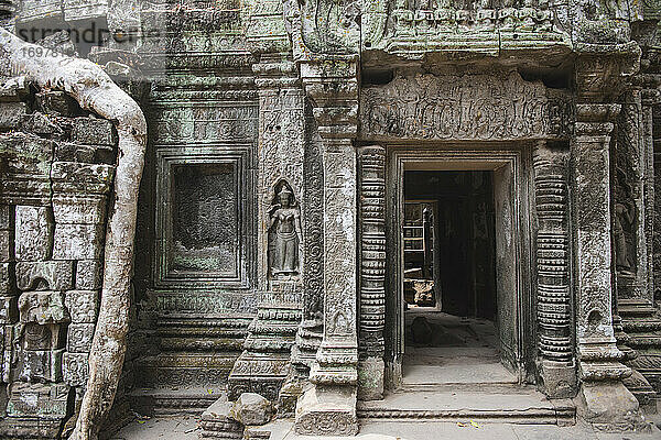 Eingang zu einem Tempel in den antiken Ruinen von Angkor Wat