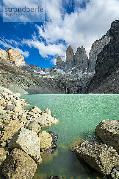 Aussichtspunkt Las Torres  Nationalpark Torres del Paine  Patagonien  Chile