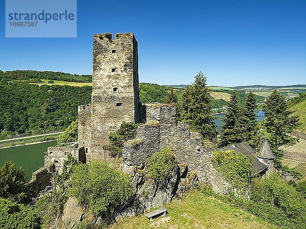 Burg Gutenfels am Rhein  Kaub  Rheinland-Pfalz  Deutschland  Europa