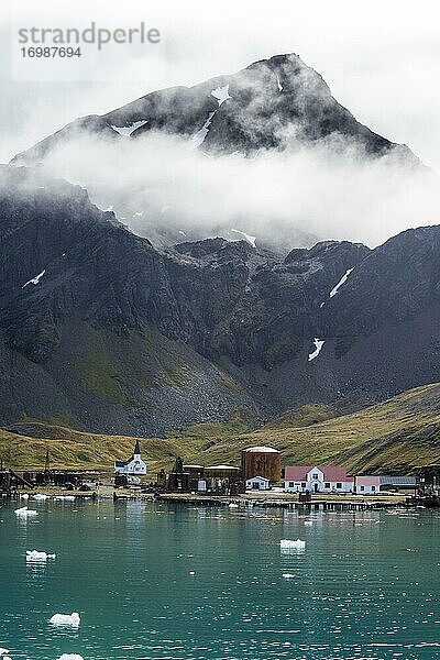 Ehemalige Walfangstation Grytviken  Südgeorgien  Antarktis  Antarktika