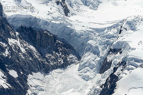 Glacier des Bossons  Gletscher am Mont Blanc  Mont-Blanc-Massiv  Chamonix-Mont-Blanc  Haute-Savoie  Frankreich  Europa