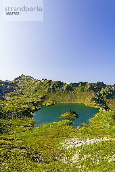 Schrecksee und Allgäuer Alpen  Bad Hindelang  Allgäu  Bayern  Deutschland  Europa