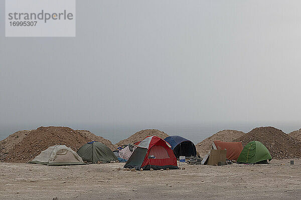 Zelte am Meeresstrand  Taghazout  Marokko