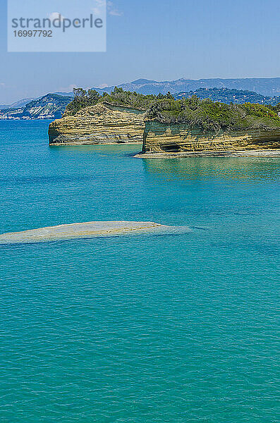 Landschaftliche Ansicht der Insel Sidari  Korfu  Griechenland