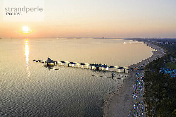 Deutschland  Usedom  Seebad und Strand  Luftaufnahme