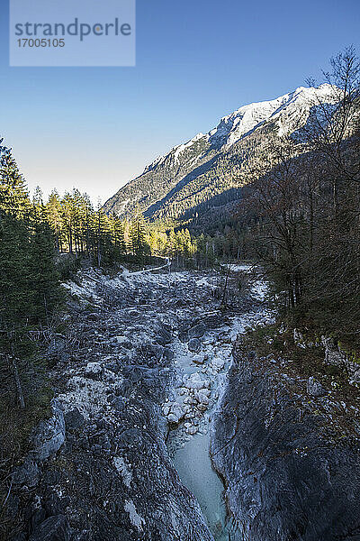 Deutschland  Bayern  Fließender Gebirgsbach im Nationalpark Berchtesgaden