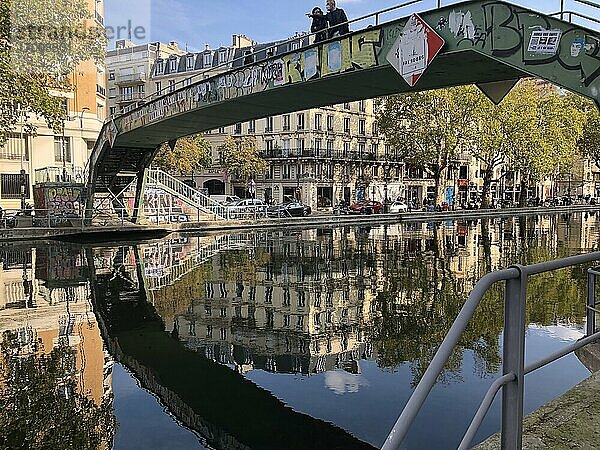 Canal Saint-Martin  Paris  Frankreich