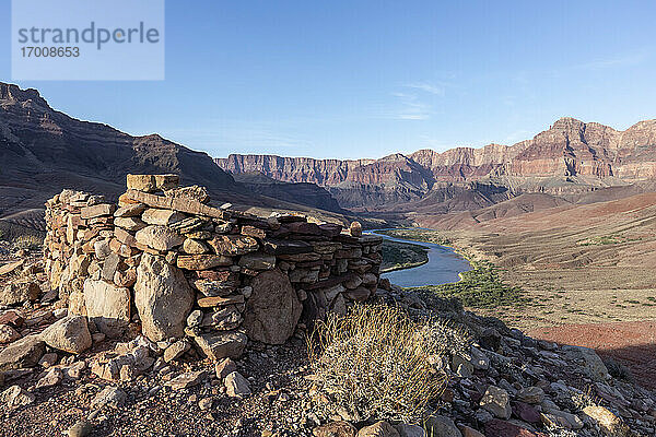 Ancestral Puebloan Ruine bei Desert View am Colorado River  Grand Canyon National Park  UNESCO Weltkulturerbe  Arizona  Vereinigte Staaten von Amerika  Nord Amerika