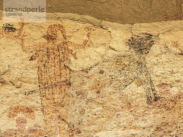 Felsmalereien des Cochimi-Volkes  Palmarito-Höhle  Sierra San Francisco  UNESCO-Weltkulturerbe  Baja California Sur  Mexiko  Nordamerika
