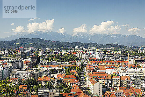 Slowenien  Ljubljana  Blick auf die Stadt