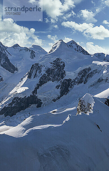 Schweiz  Monte-Rosa-Massiv  Luftaufnahme des Monte-Rosa-Massivs
