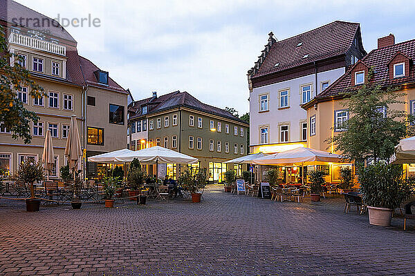 Deutschland  Erfurt  Wenigemarkt  Altstädter Ring in der Abenddämmerung