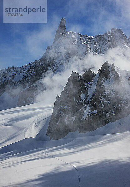 Frankreich  Haute-Savoie  Chamonix  Mont Blanc  Gletscher im Mont Blanc Massiv