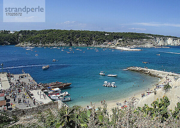 Touristischer Hafen  San Nicola Inseln  Archipel der Tremiti  Apulien  Italien