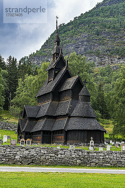 Borgund Stabkirche  Vestland  Norwegen  Skandinavien  Europa