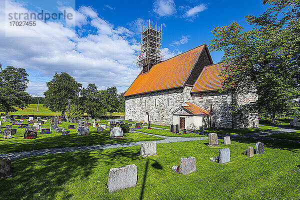Stiklestad Kirche  Stiklestad  Trondelag  Norwegen  Skandinavien  Europa