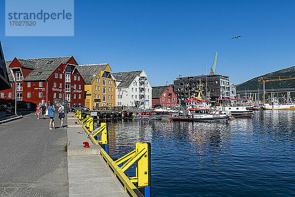 Hafen von Tromso  Norwegen  Skandinavien  Europa
