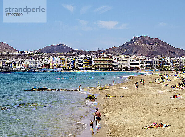 Las Canteras Strand  Las Palmas de Gran Canaria  Gran Canaria  Kanarische Inseln  Spanien  Atlantik  Europa