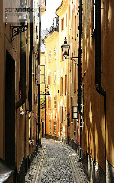 Schweden  Stockholm. Straße in der Altstadt (Gamla Stan).