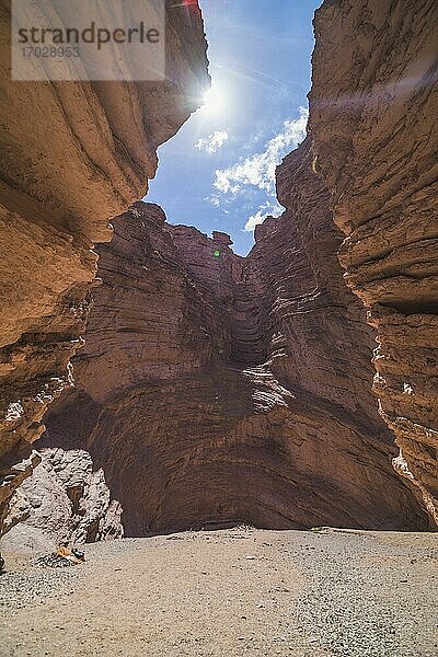 Amphitheater in der Quebrada de Cafayate (auch Quebrada de las Conchas und Cafayate-Schlucht genannt)  Provinz Salta  Nordargentinien