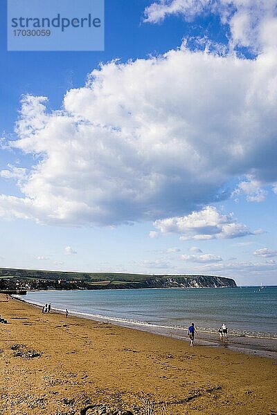 Swanage Beach  Dorset  Jurassic Coast  England  Vereinigtes Königreich  Europa