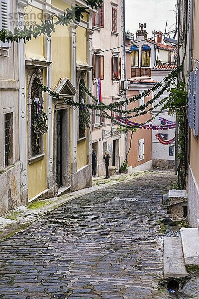 Piraner Nebenstraßen  Piran  Slowenisch Istrien  Slowenien  Europa