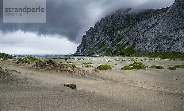 Strand von Bunes  Bunesstranda  Lofoten  Nordland  Norwegen  Europa
