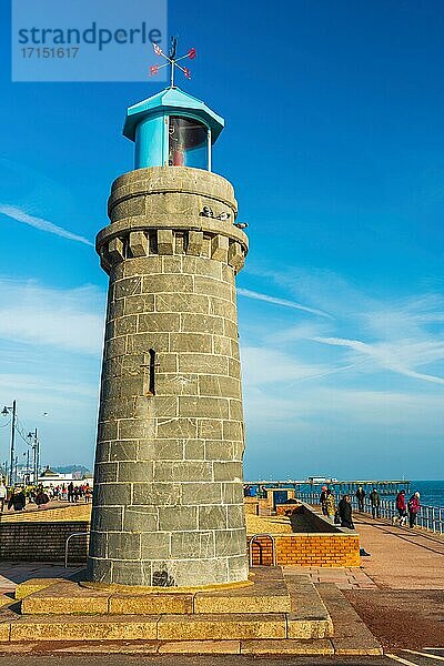 Teignmouth Lighthouse  Devon  England  Großbritannien  Europa