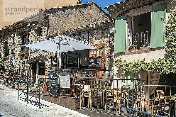 Restaurant in der Altstadt  Ramatuelle  Var  Provence-Alpes-Cote d'Azur  Frankreich  Europa