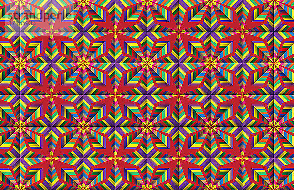 Buntes  symmetrisches Mosaikmuster