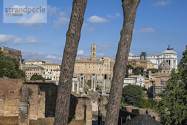 Italien  Rom  Stadtbild der antiken römischen Stadt mit Forum Romanum